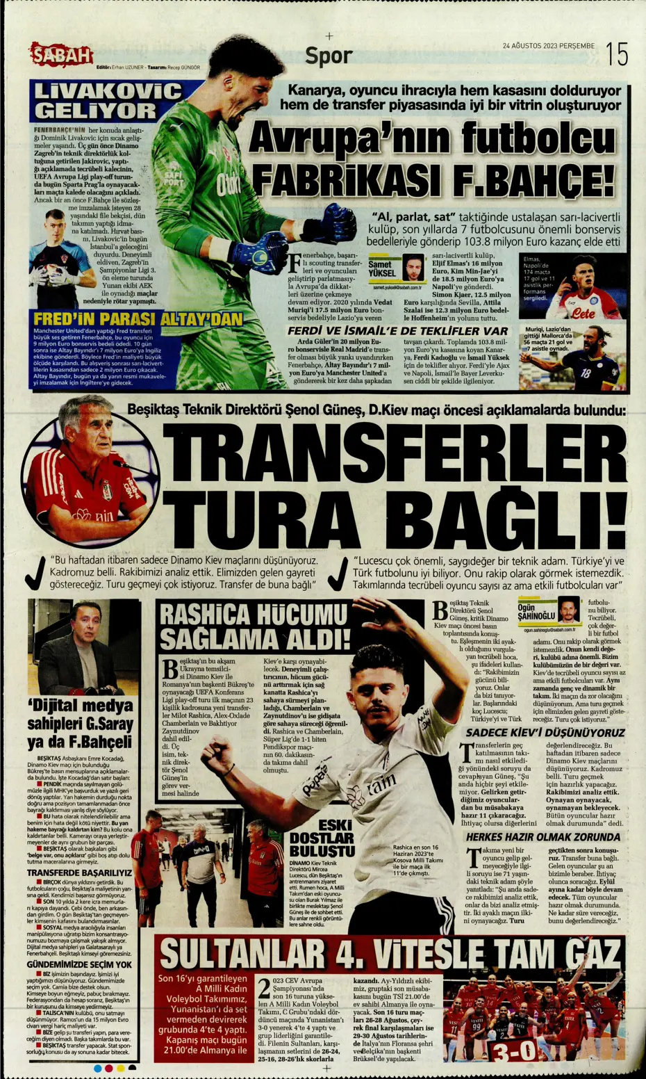 "İyi ki varsın Mauro Icardi" | Sporun manşetleri (24 Ağustos 2023) - 29