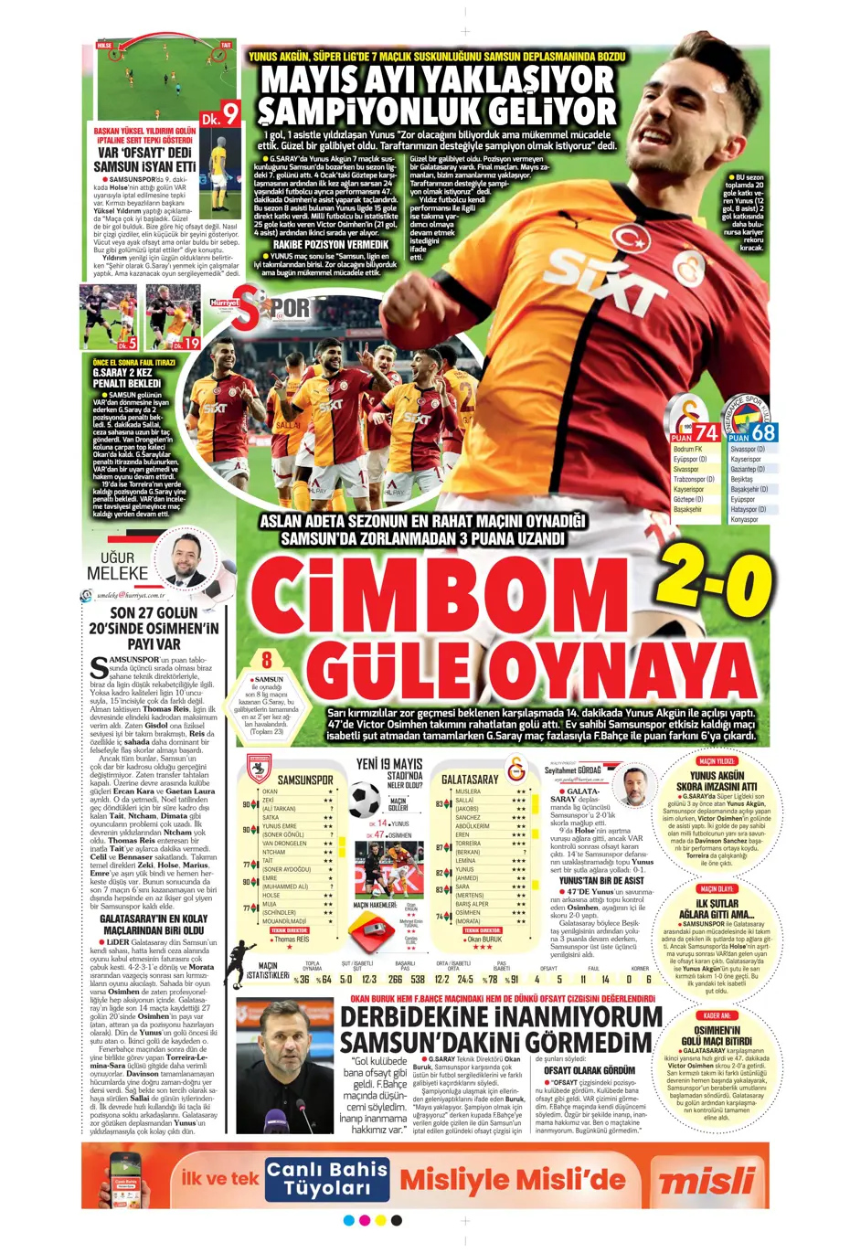 "Türk futbolunun utanç tablosu" | Sporun manşetleri - 19