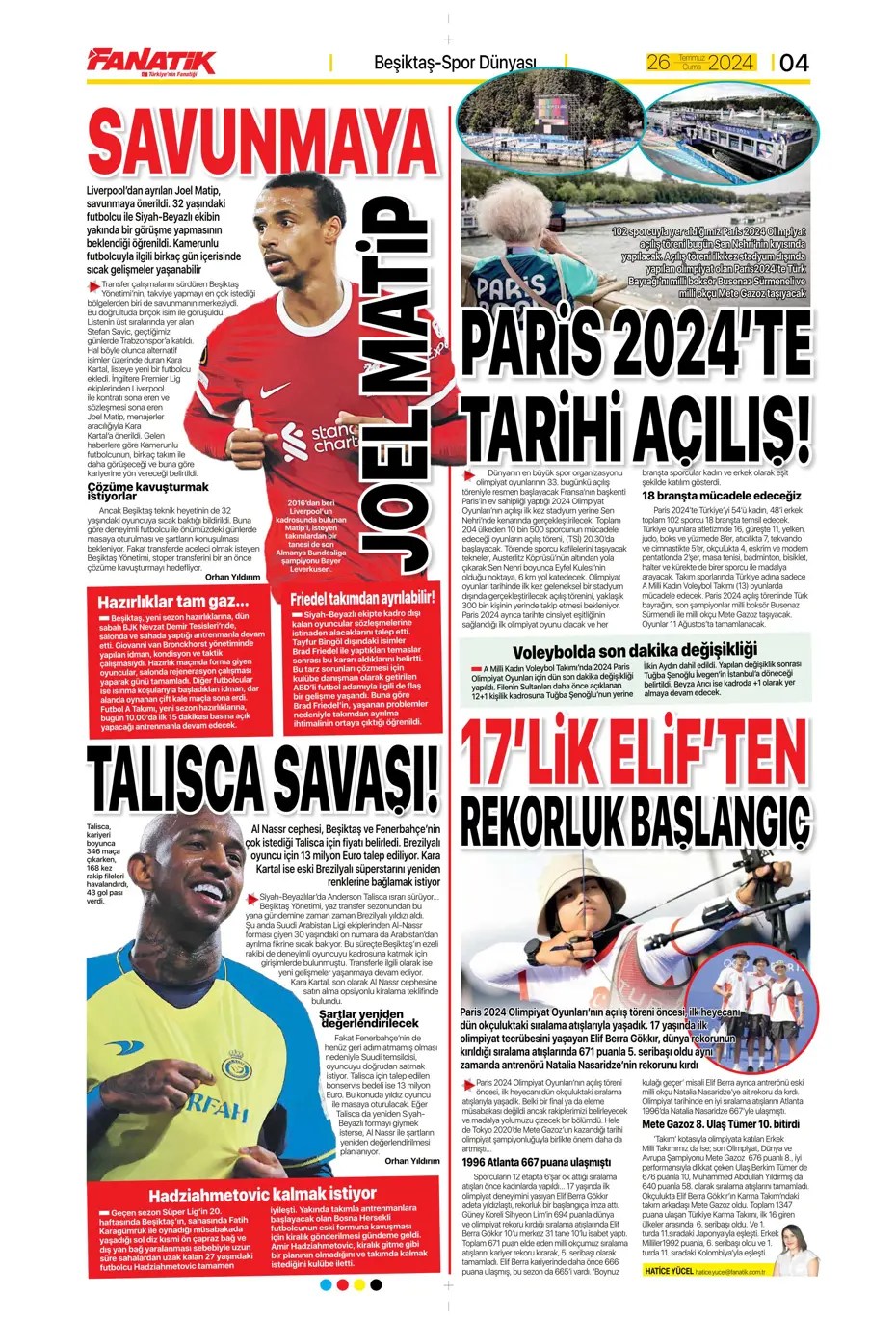"Anderson Talisca savaşı" | Sporun manşetleri - 7