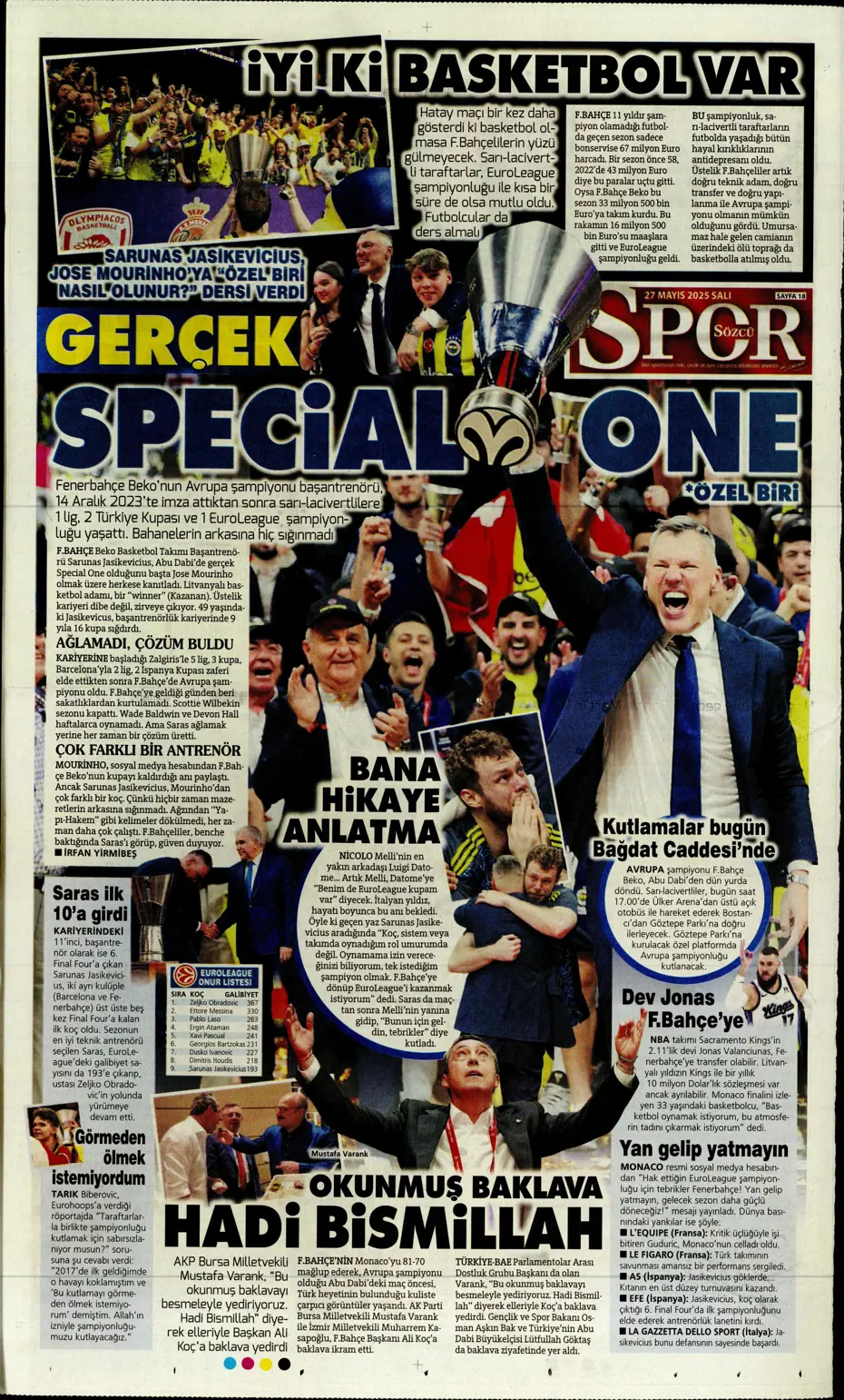 "Fenerbahçe'ye tarihi şok" | Sporun manşetleri - 31
