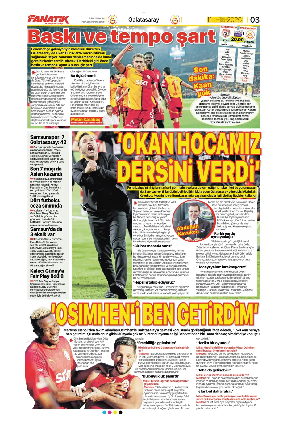 "Real Madrid'den Mourinho hamlesi" | Sporun manşetleri - 5