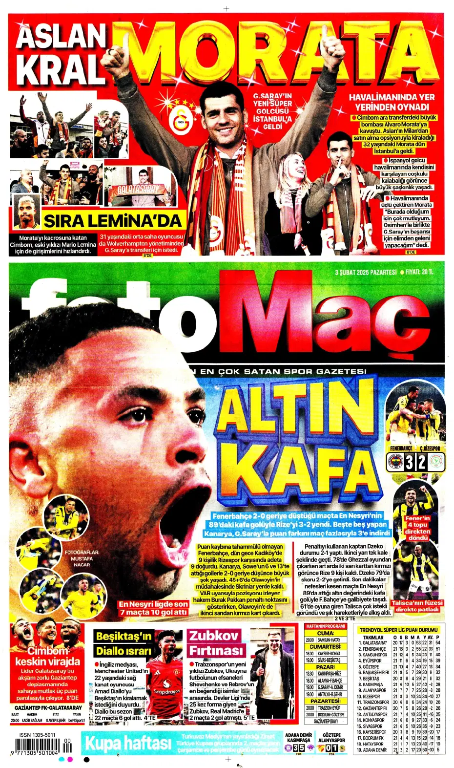 "Transferde Kartal haftası" | Sporun manşetleri - 7