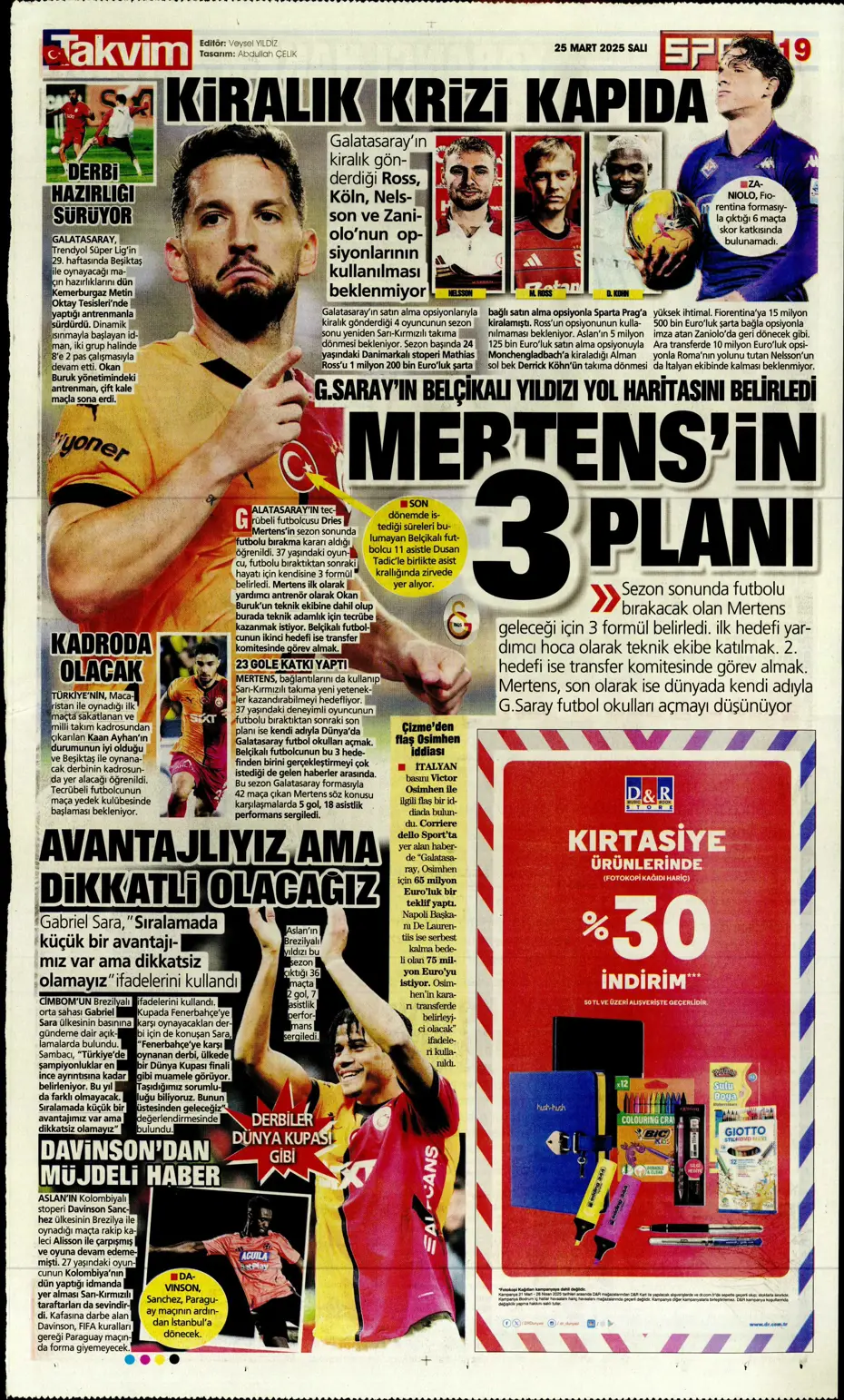 "Galatasaray'dan Osimhen'e çılgın teklif" | Sporun manşetleri - 31 "Galatasaray'dan Osimhen'e çılgın teklif" | Sporun manşetleri - 31