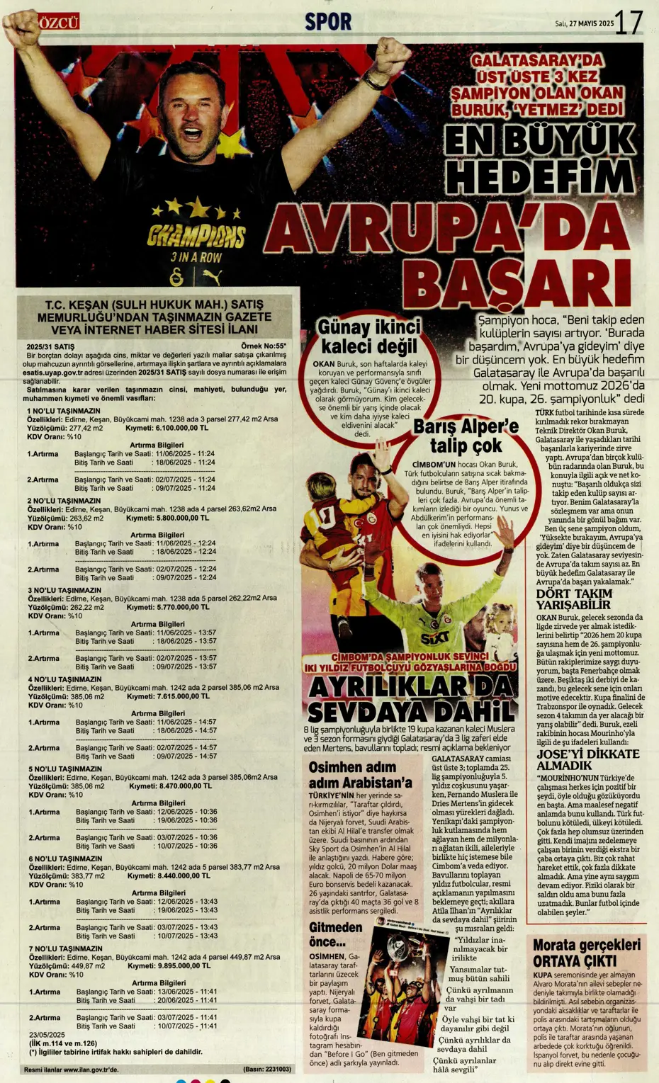 "Fenerbahçe'ye tarihi şok" | Sporun manşetleri - 26