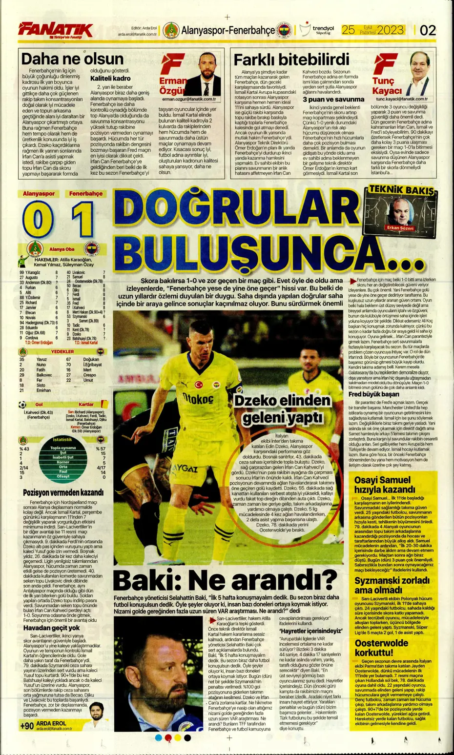 "Hesaplar Kahveci'den" | Sporun manşetleri (25 Eylül 2023) - 5