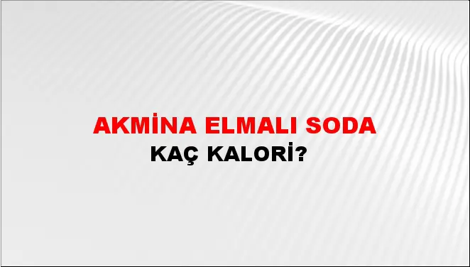Akmina Elmalı Soda Akmina Elmalı Soda