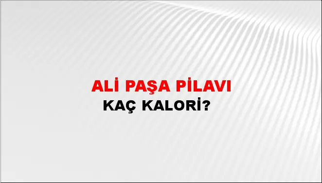 Ali Paşa Pilavı Ali Paşa Pilavı