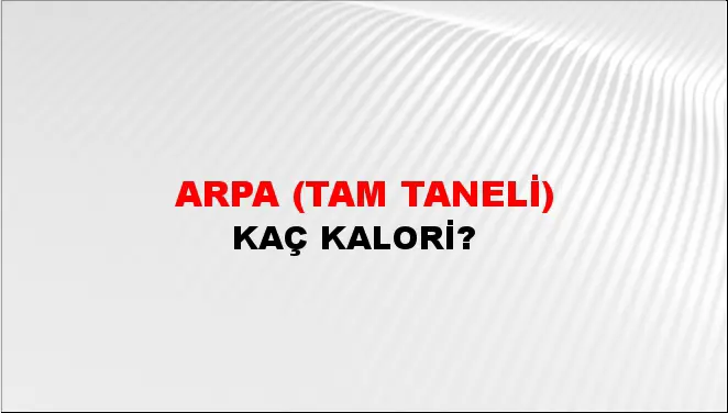Arpa (Tam taneli)