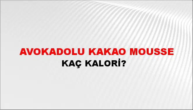 Avokadolu Kakao Mousse