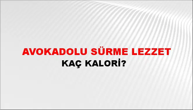Avokadolu Sürme Lezzet Avokadolu Sürme Lezzet
