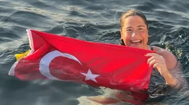 Aysu Türkoğlu, Tsugaru Kanalı'nı geçip rekor kırdı: Japonya'da tarih yazdı
