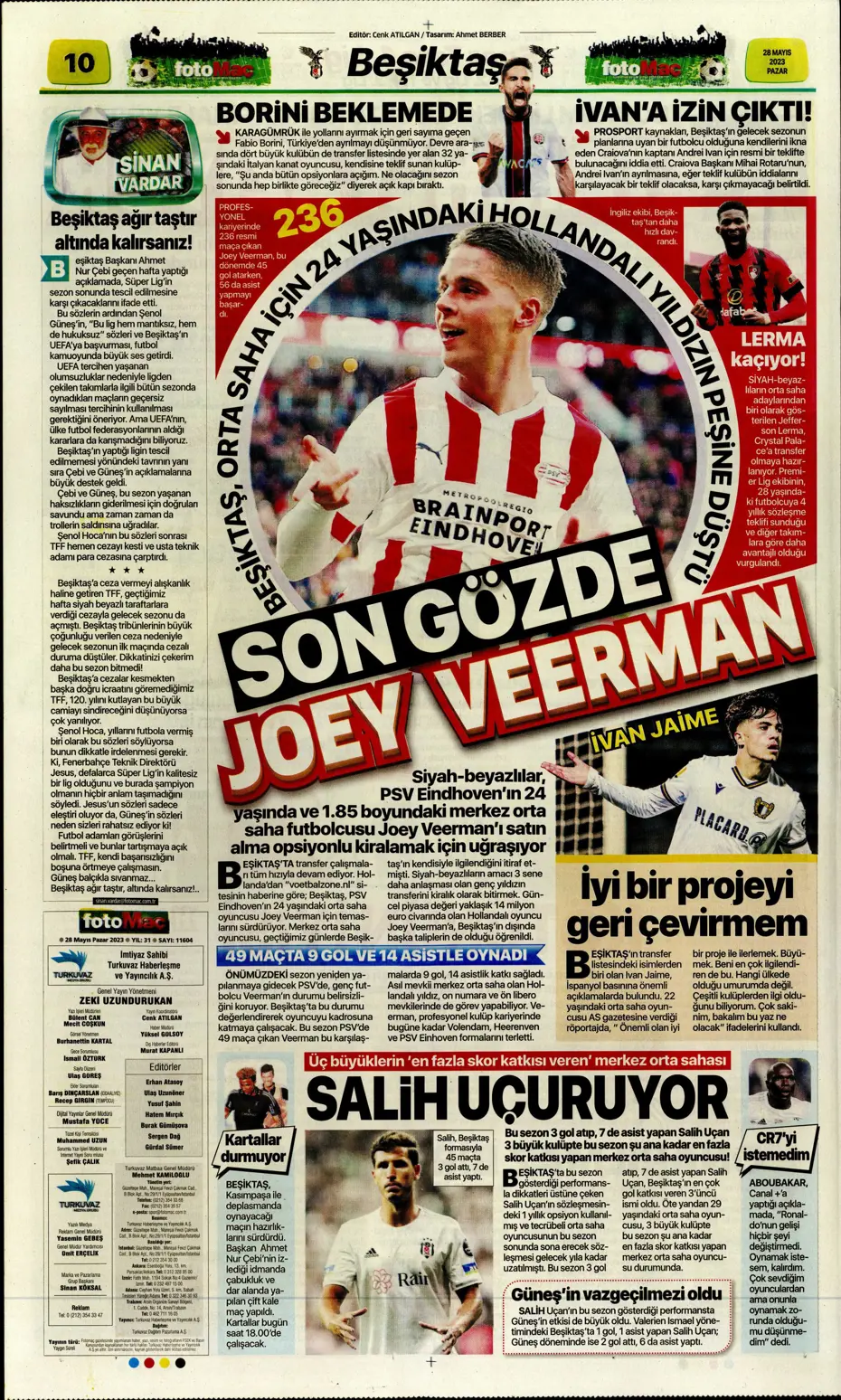 "Lukaku sürprizi" | Sporun manşetleri (28 Mayıs 2023) - 6