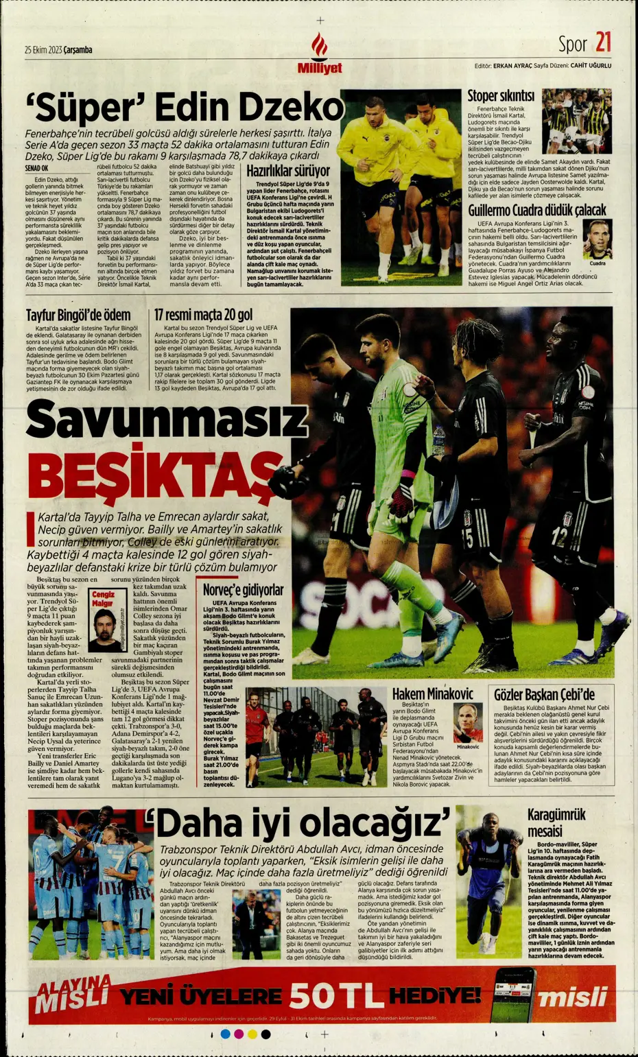 "Adaletin bu mu futbol?" | Sporun manşetleri (25 Ekim 2023) - 17