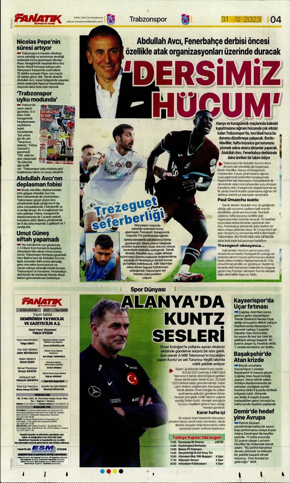 "Ne Bayern ne Barça en büyük Kanarya" | Sporun manşetleri (31 Ekim 2023) - 8