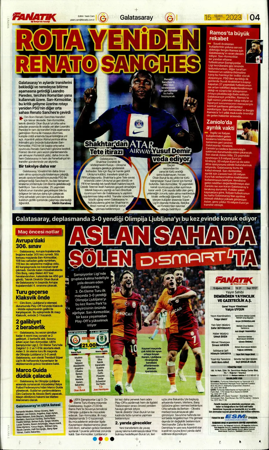 "Kartal'ı Gedson uçurdu" | Sporun Manşetleri - 8