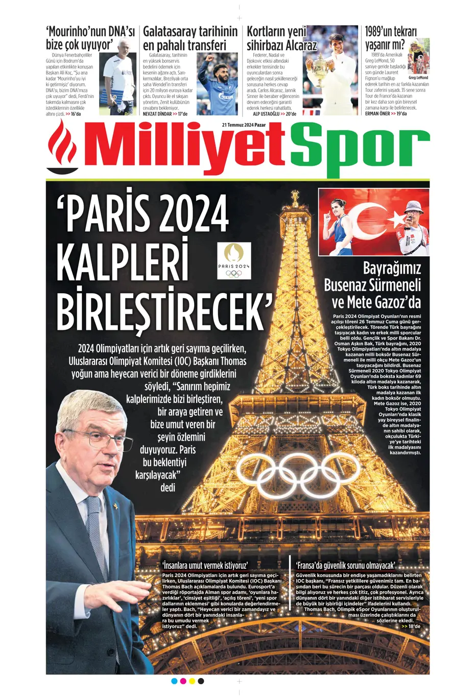 "Fenerbahçe'den Berge hamlesi" | Sporun Manşetleri (21 Temmuz 2024) - 17 "Fenerbahçe'den Berge hamlesi" | Sporun Manşetleri (21 Temmuz 2024) - 17