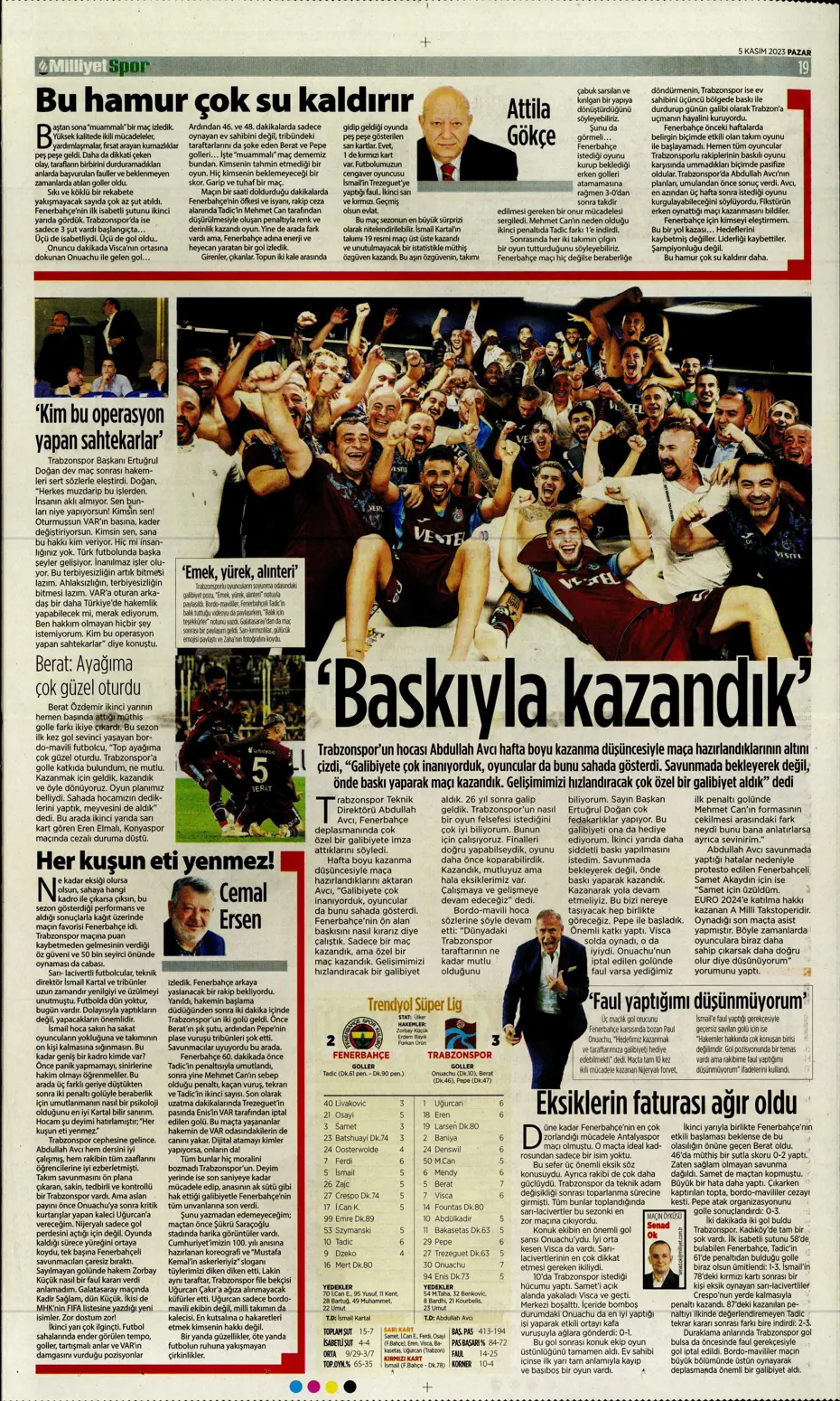 "Kadıköy'de tarihi fırtına" | Sporun manşetleri (5 Kasım 2023) - 28
