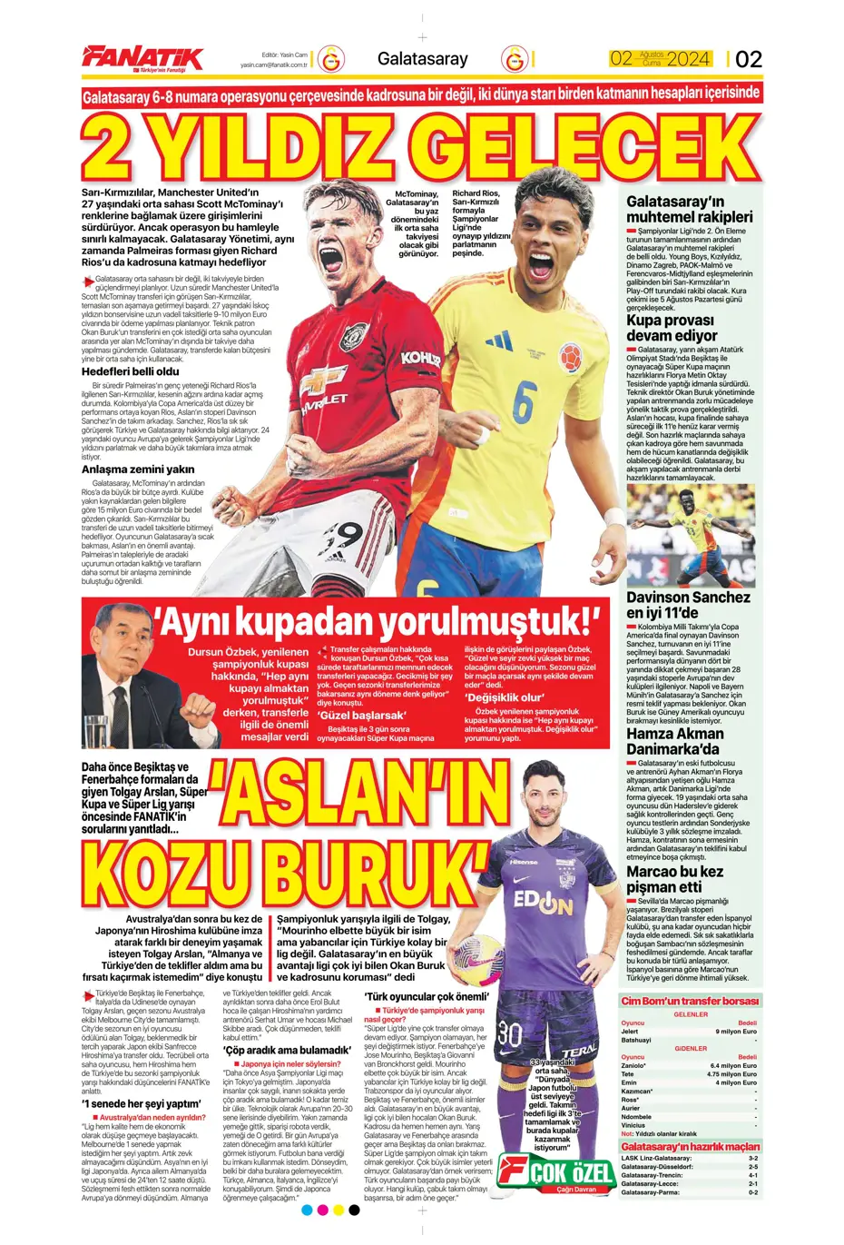 "Amrabat adım adım Kadıköy'e" | Sporun manşetleri - 6