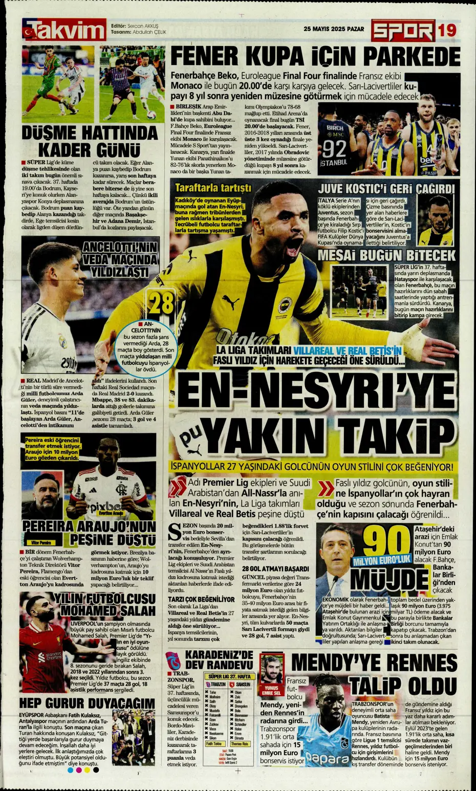 "Kap kupayı, tak yıldızı" | Sporun manşetleri - 37
