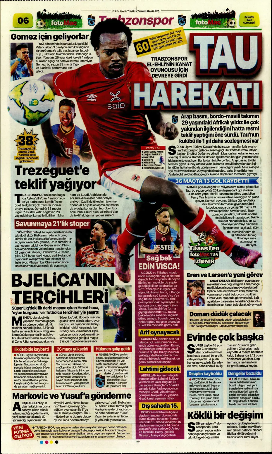 "Aslan'dan dev hamle" Günün spor manşetleri (20 Mayıs 2023) - 7