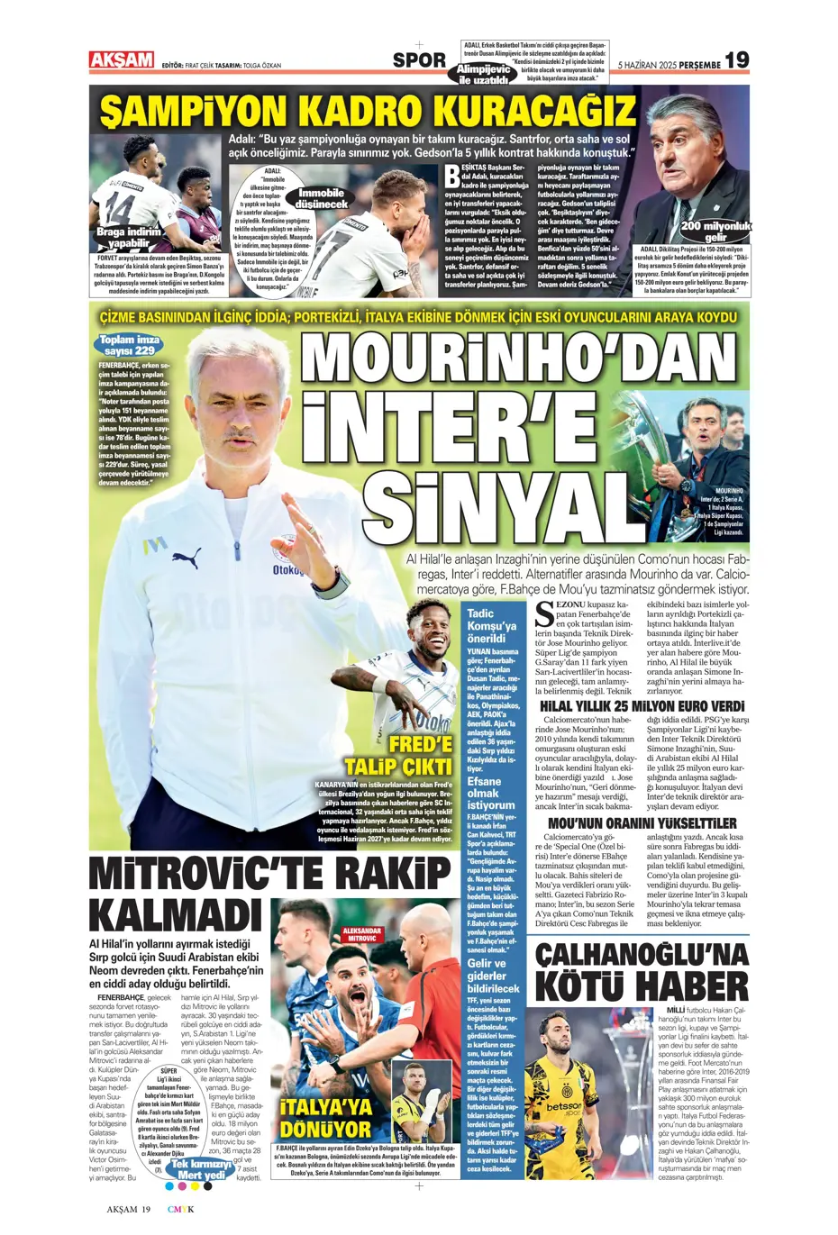 "Fenerbahçe'den Boniface bombası" | Sporun manşetleri (5 Haziran 2025) - 4