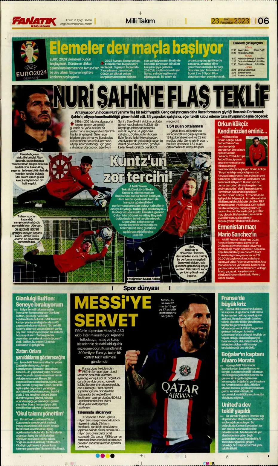 "Jesus'un derbi motivasyonu" - Gazete manşetleri (23 Mart 2023) - 11