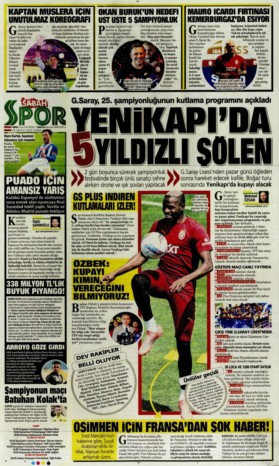 "Fenerbahçe'de sola süper yıldız: Jack Grealish" | Sporun manşetleri - 22