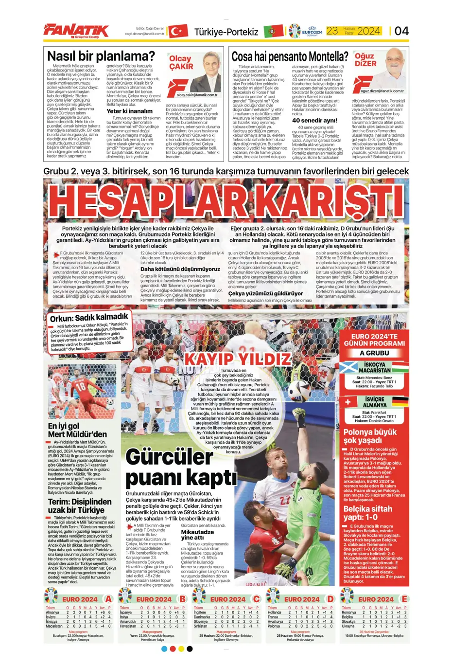 "Liderlik gitti tur elimizde" | Sporun Manşetleri (23 Haziran 2024) - 7