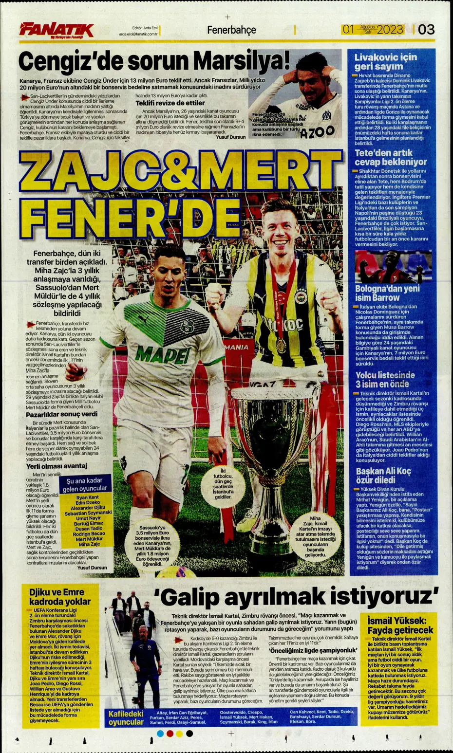 "Nelsson'un yerine Sergio Ramos" | Sporun Manşetleri - 5 "Nelsson'un yerine Sergio Ramos" | Sporun Manşetleri - 5