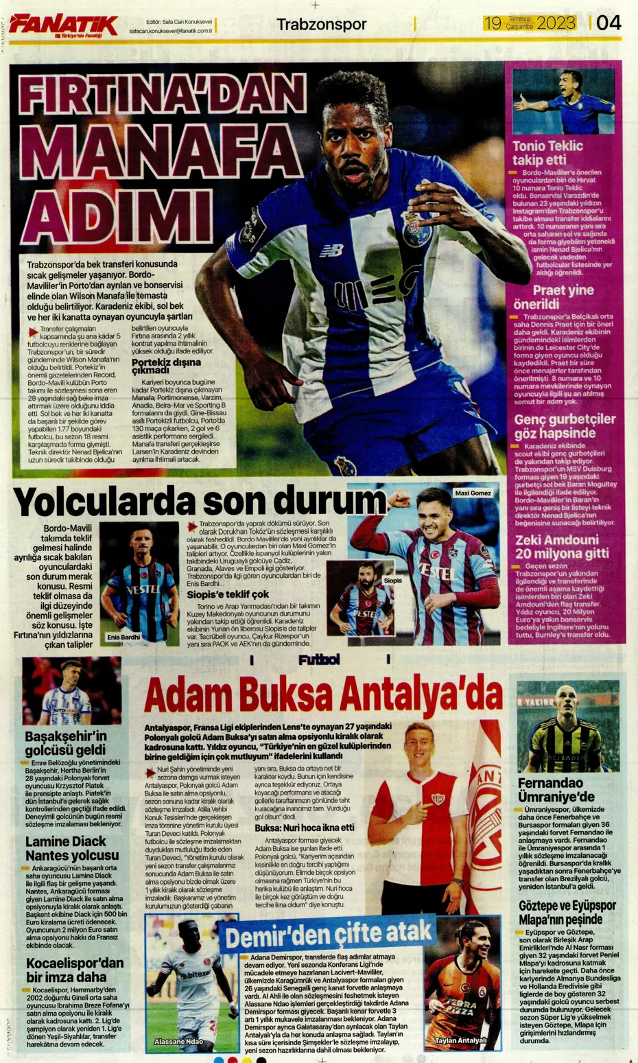 "Dünya Fenerbahçeliler Günü'nde taraftarlara 3 yıldız hediye" | Sporun manşetleri (19 Temmuz 2023) - 3 "Dünya Fenerbahçeliler Günü'nde taraftarlara 3 yıldız hediye" | Sporun manşetleri (19 Temmuz 2023) - 3