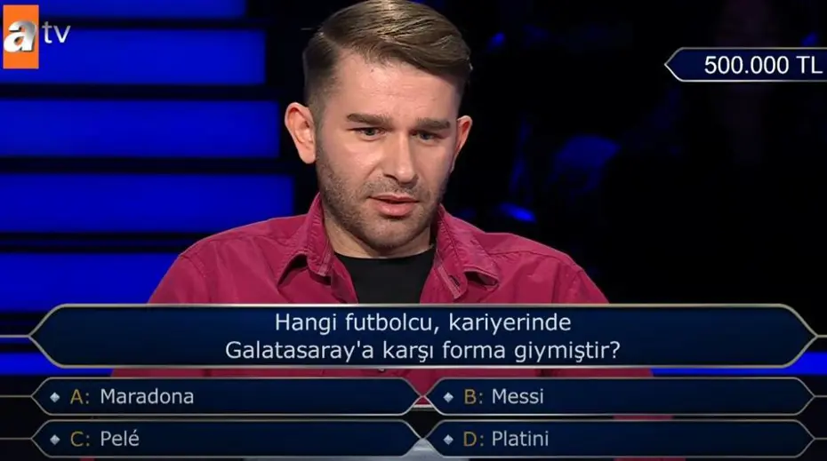 Milyoner'e damga vuran 500 bin liralık Galatasaray sorusu: Yarışmadan çekildi - 3 Milyoner'e damga vuran 500 bin liralık Galatasaray sorusu: Yarışmadan çekildi - 3