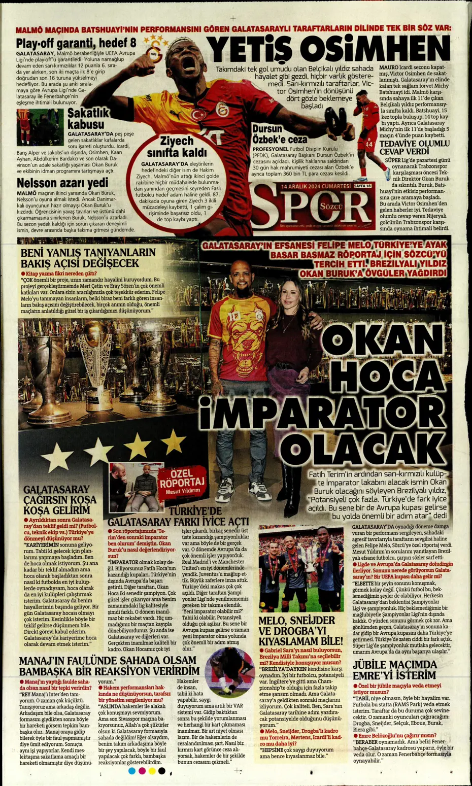 "Boscagli ve Hancko listeye girdi" | Sporun manşetleri - 29 "Boscagli ve Hancko listeye girdi" | Sporun manşetleri - 29