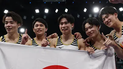 Paris'te artistik cimnastikte kazanan Japonya oldu