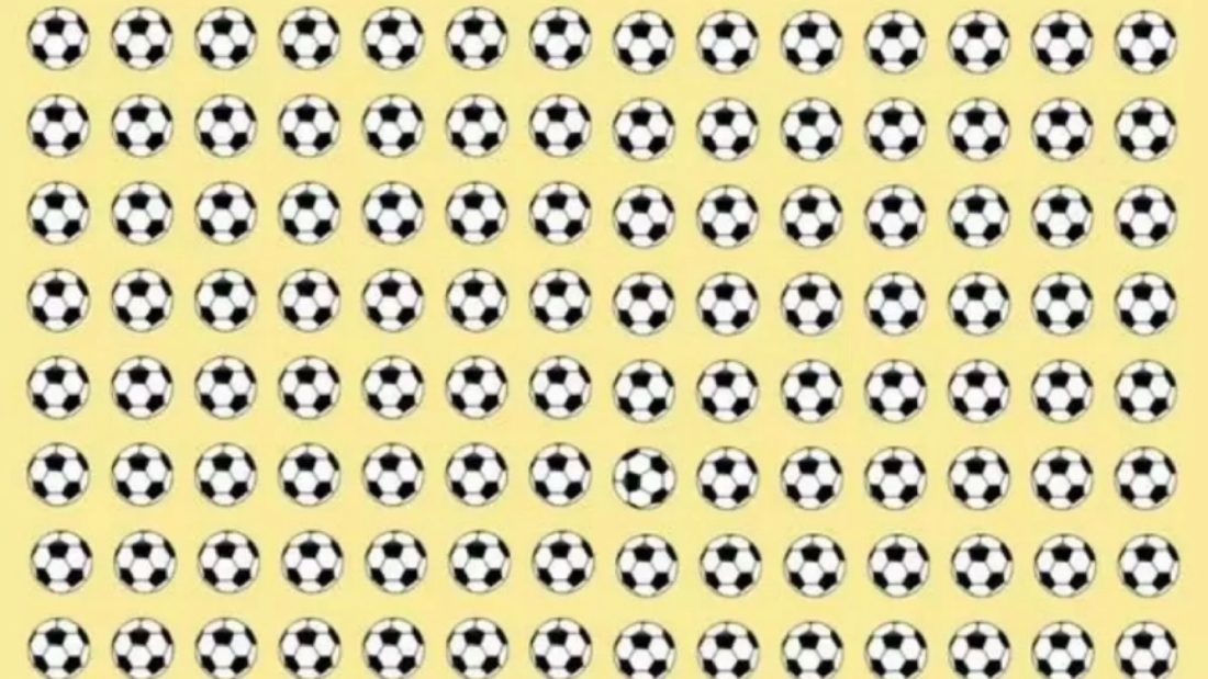 IQ testi: Farklı futbol topunu 14 saniyede bulabilen çıkmadı