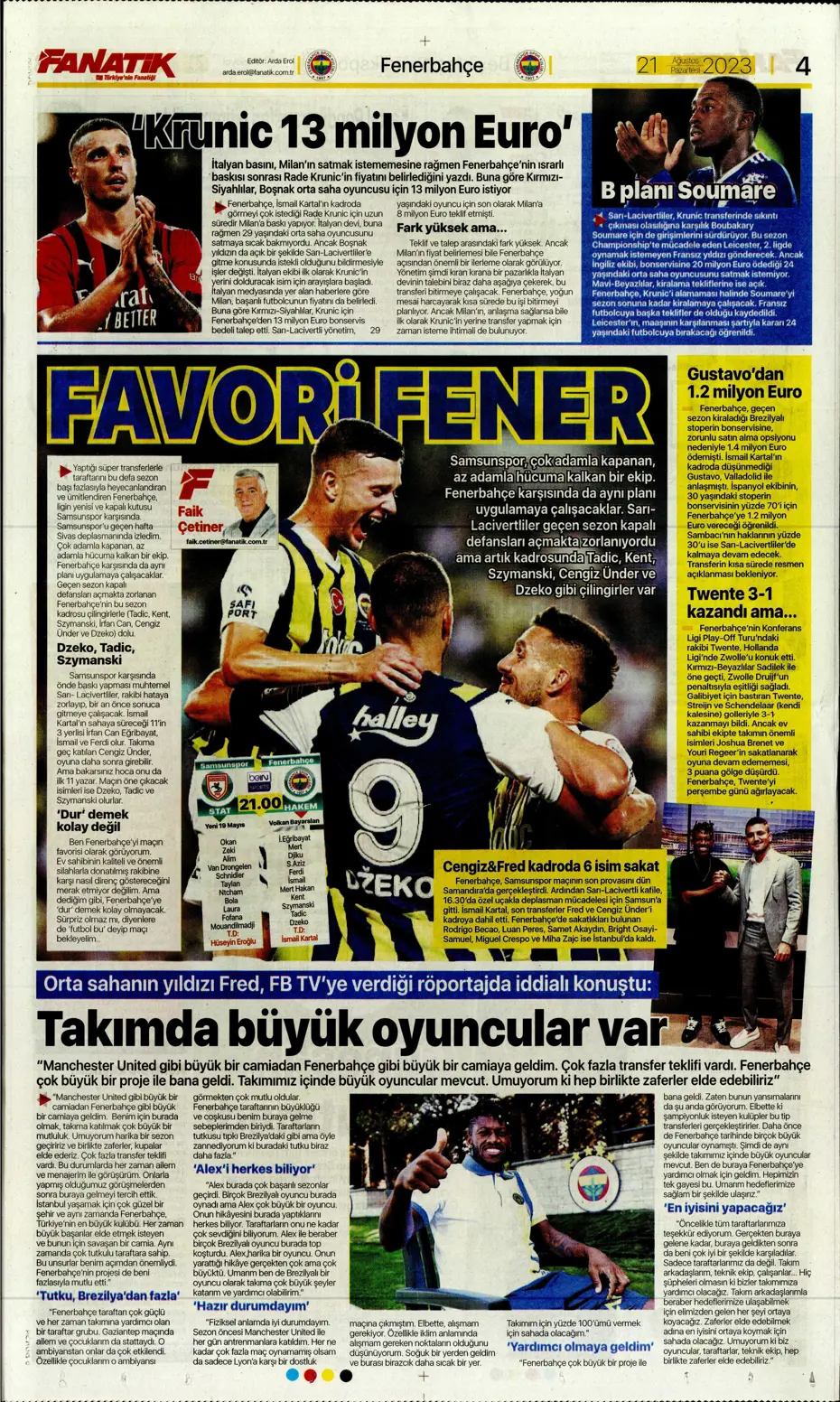 "Kara Kartal'a 90+4'te şok" | Sporun manşetleri (21 Ağustos 2023) - 7