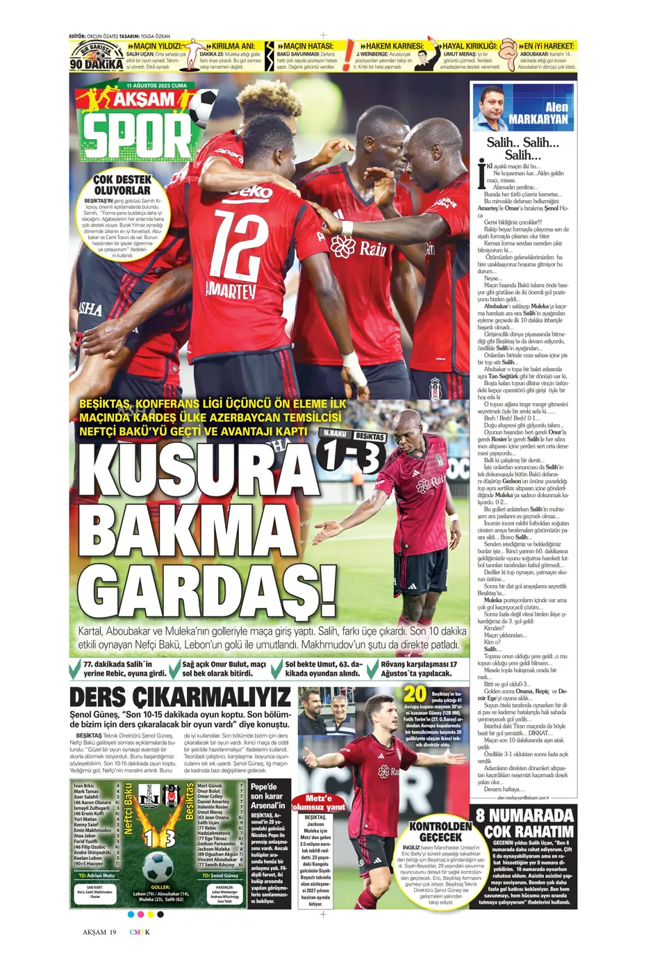 "Cengiz Ünder için yeni görüşme" | Sporun manşetleri (11 Ağustos 2023) - 3 "Cengiz Ünder için yeni görüşme" | Sporun manşetleri (11 Ağustos 2023) - 3