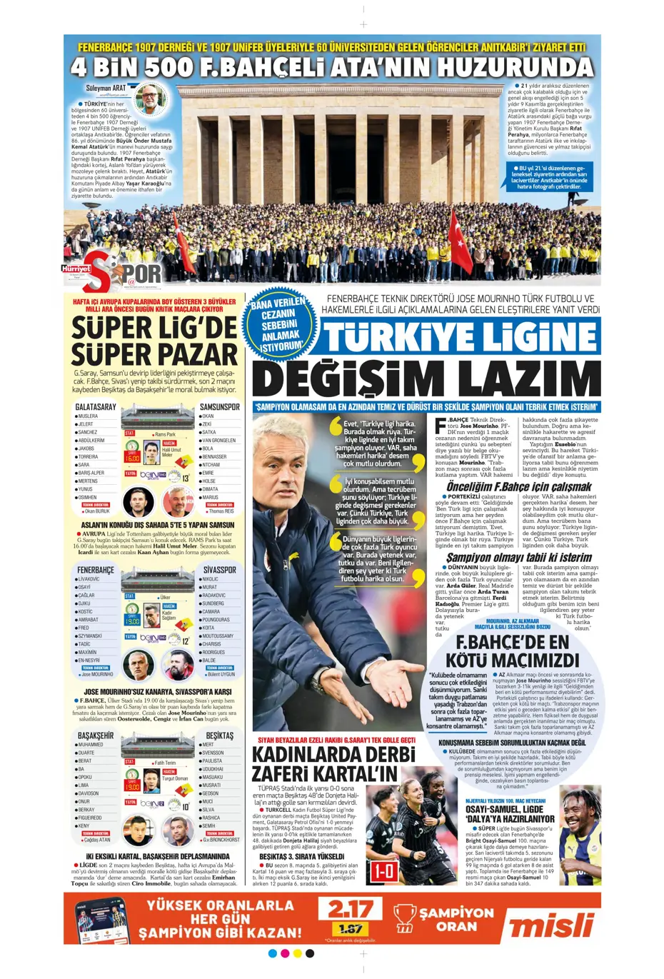 "Cimbom devleri gölgesinde bıraktı" | Sporun manşetleri (10 Kasım 2024) - 13
