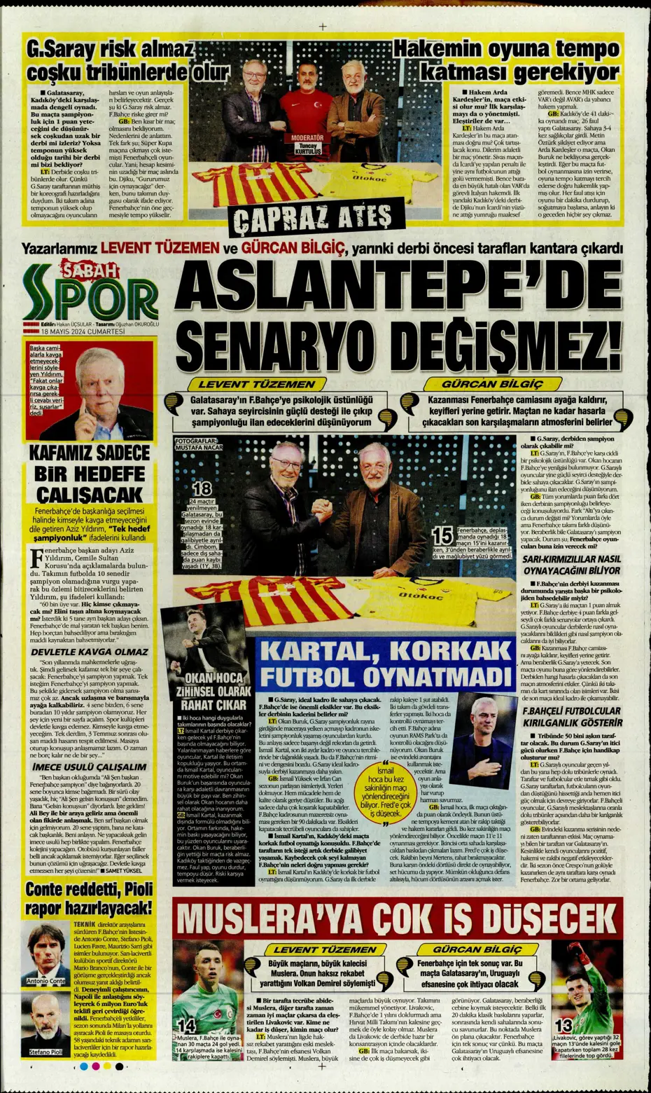 "Süper Lig'de cumartesi ateşi" | Sporun Manşetleri - 31 "Süper Lig'de cumartesi ateşi" | Sporun Manşetleri - 31