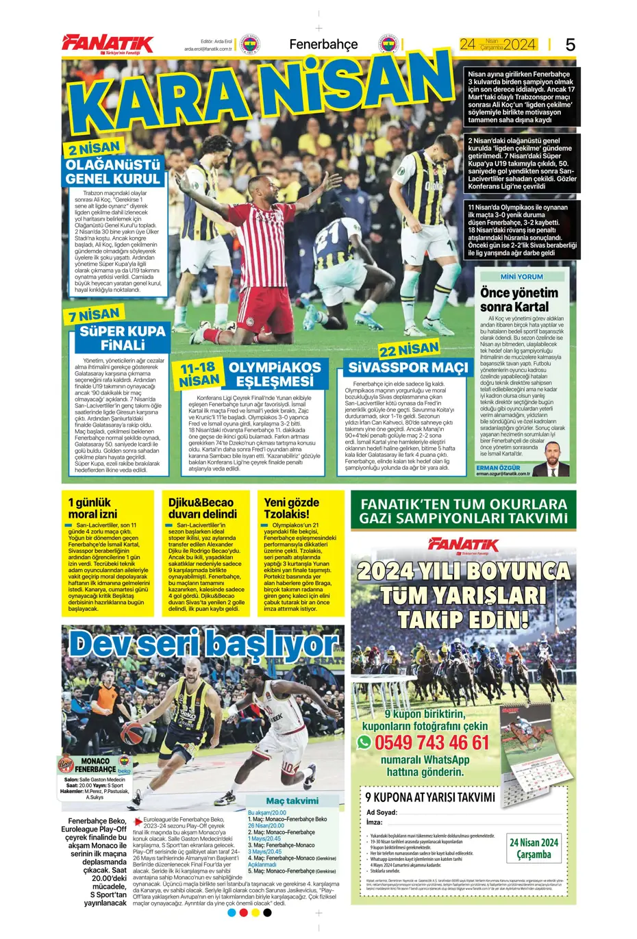 "Yeni Sacha Boey İtalya'dan" | Sporun manşetleri - 10