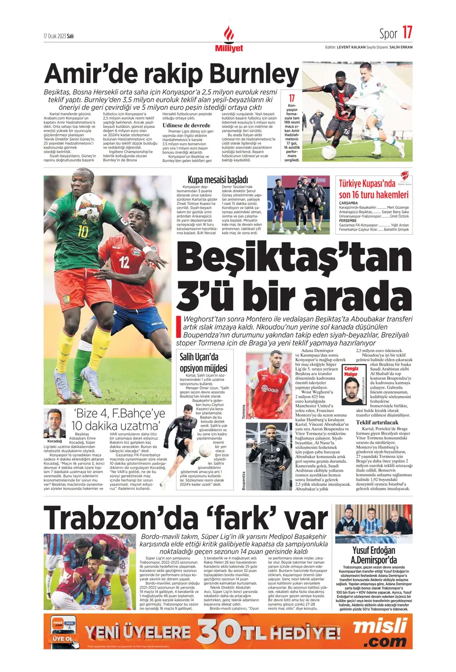 Sporun Manşetleri (17 Ocak 2023) - 14