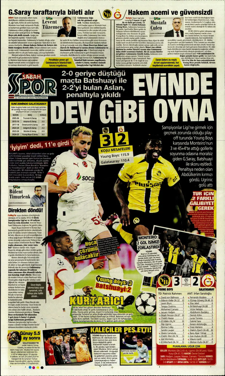 "Batman bile kurtaramadı" | Sporun manşetleri (22 Ağustos 2024) - 25 "Batman bile kurtaramadı" | Sporun manşetleri (22 Ağustos 2024) - 25