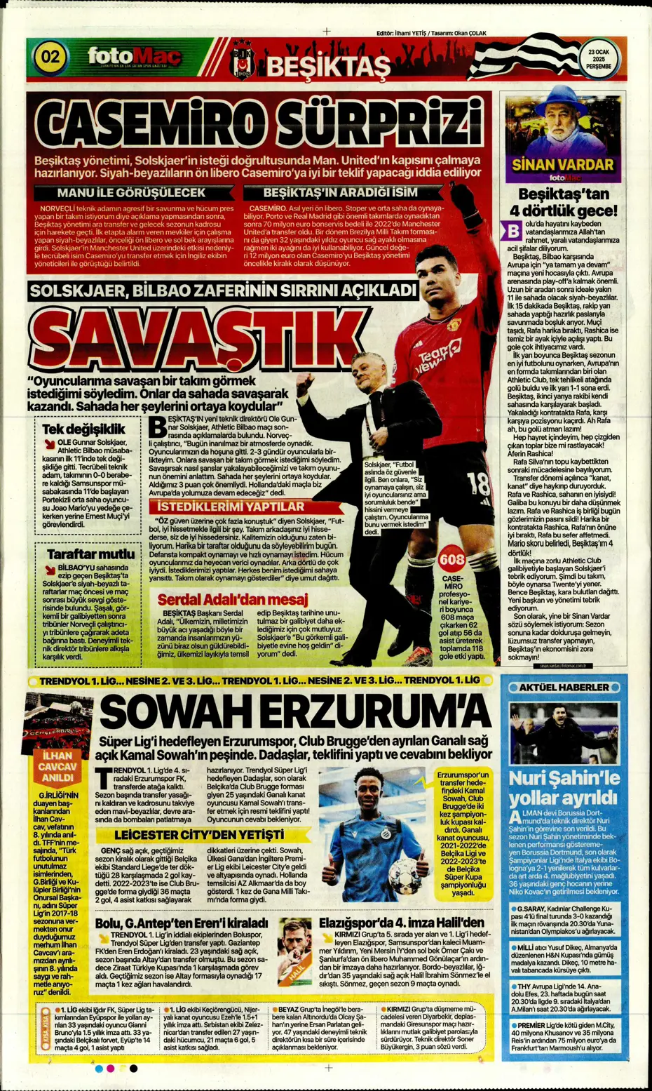 "Kartal şovla döndü" | Sporun manşetleri - 8 "Kartal şovla döndü" | Sporun manşetleri - 8