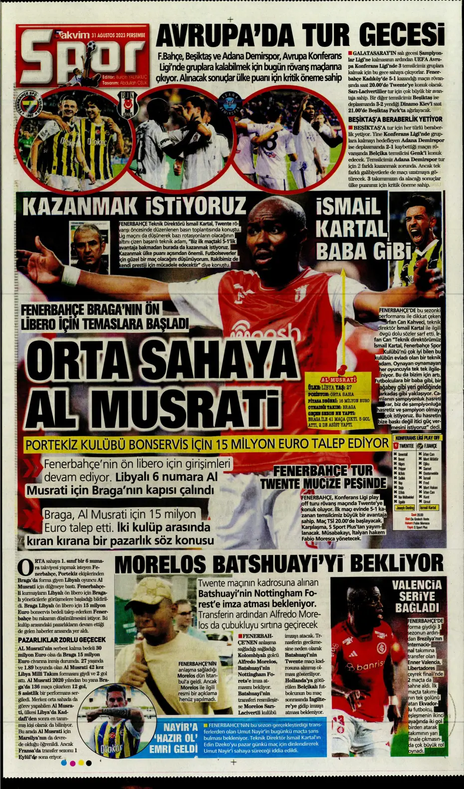 "Sergio Ramos formayı giydi" | Sporun manşetleri (31 Ağustos 2023) - 31 "Sergio Ramos formayı giydi" | Sporun manşetleri (31 Ağustos 2023) - 31