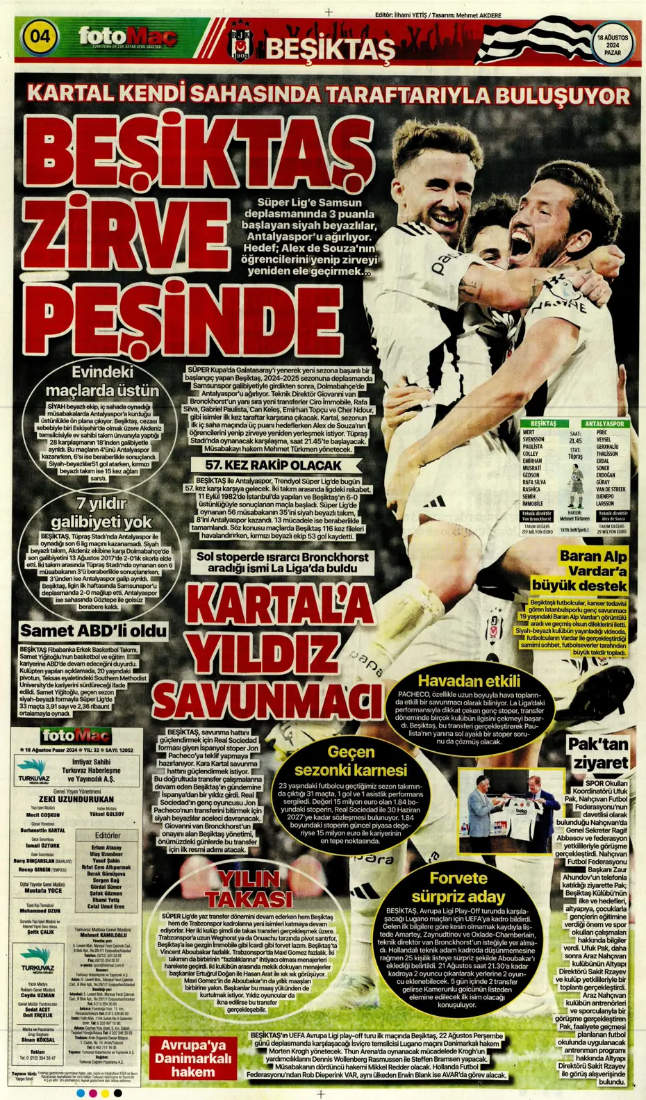 "Aslan'da Ziyech bilmecesi" | Sporun manşetleri (18 Ağustos 2024) - 13 "Aslan'da Ziyech bilmecesi" | Sporun manşetleri (18 Ağustos 2024) - 13