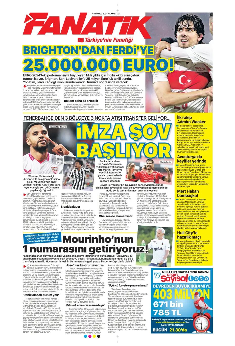 "Avrupalı selam dur! Türkler geliyor" | Sporun manşetleri (6 Temmuz 2024) - 8