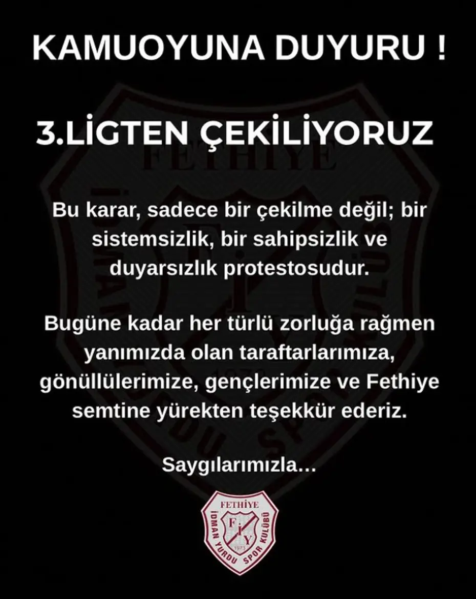 FLAŞ: Türkiye'de şampiyon takım ligden çekildiğini duyurdu - 3