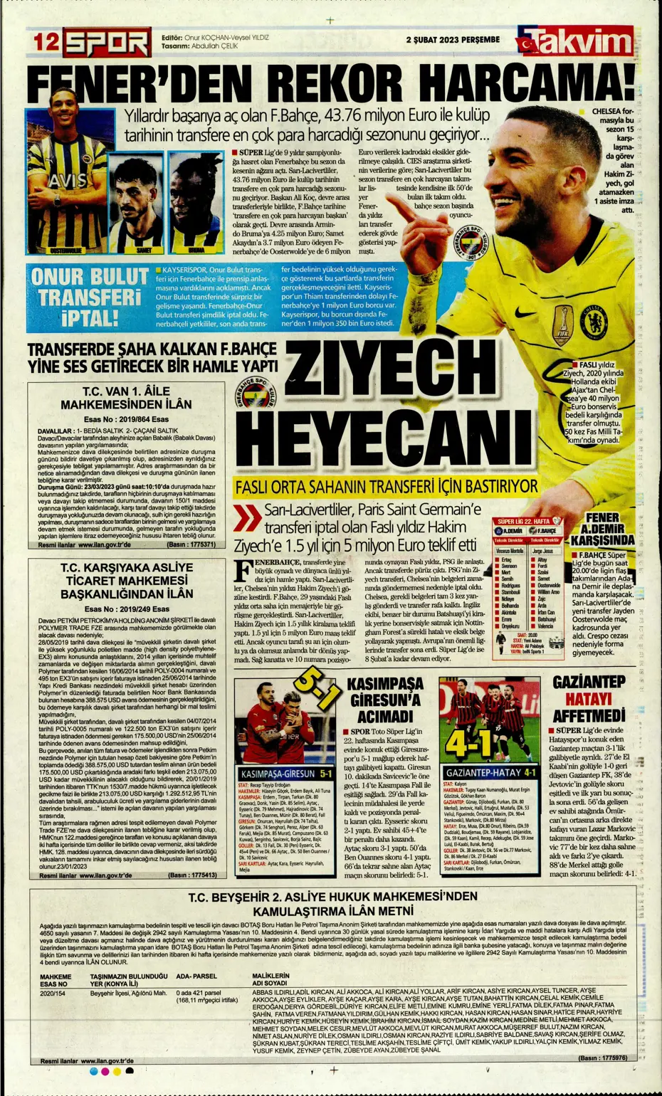 Sporun Manşetleri (2 Şubat 2023) - 39