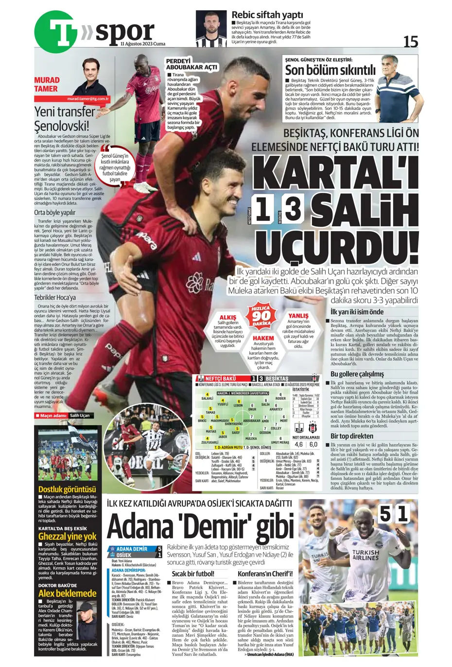 "Cengiz Ünder için yeni görüşme" | Sporun manşetleri (11 Ağustos 2023) - 43 "Cengiz Ünder için yeni görüşme" | Sporun manşetleri (11 Ağustos 2023) - 43