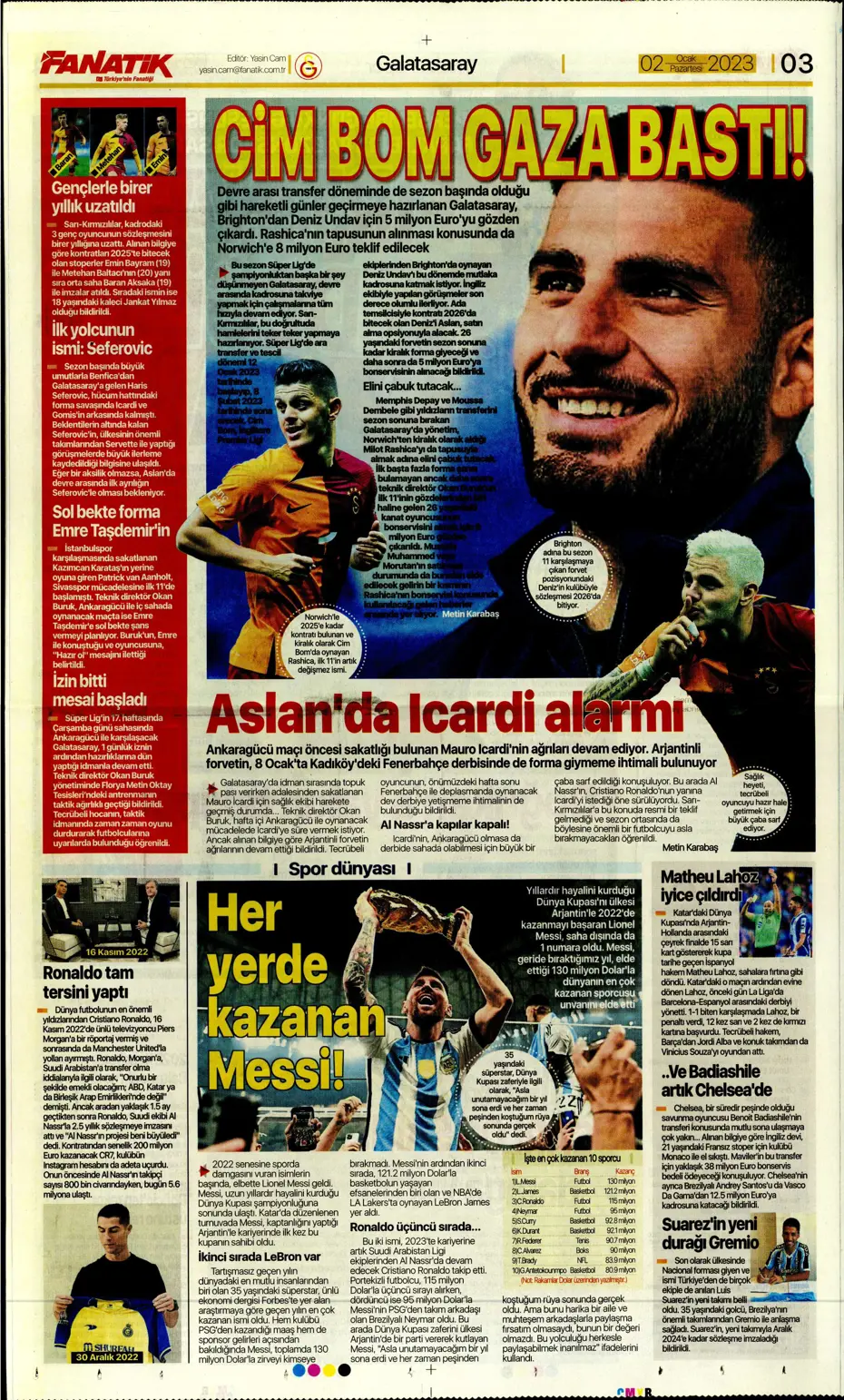 Sporun Manşetleri (2 Ocak 2023) - 7