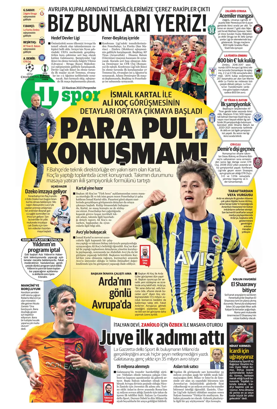 "Aslan'a süper golcü" | Sporun manşetleri (22 Haziran 2023) - 20